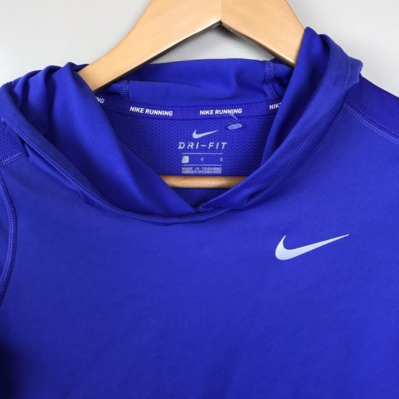 Nike Running Hooded Dri-Fit  Purple Top - Picture 2 of 4